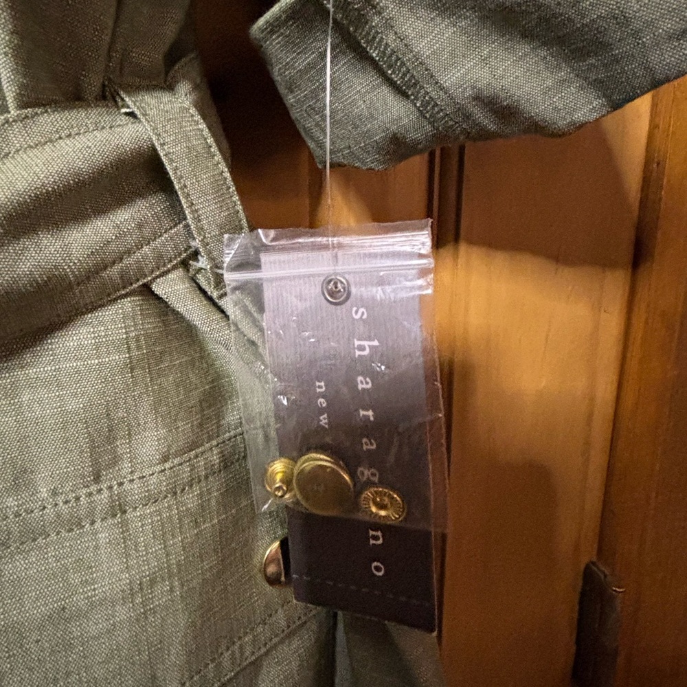 Sharagano Olive Green Belted Dress - Picture 4 of 7